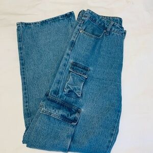 High Rise Blue Denim Jeans